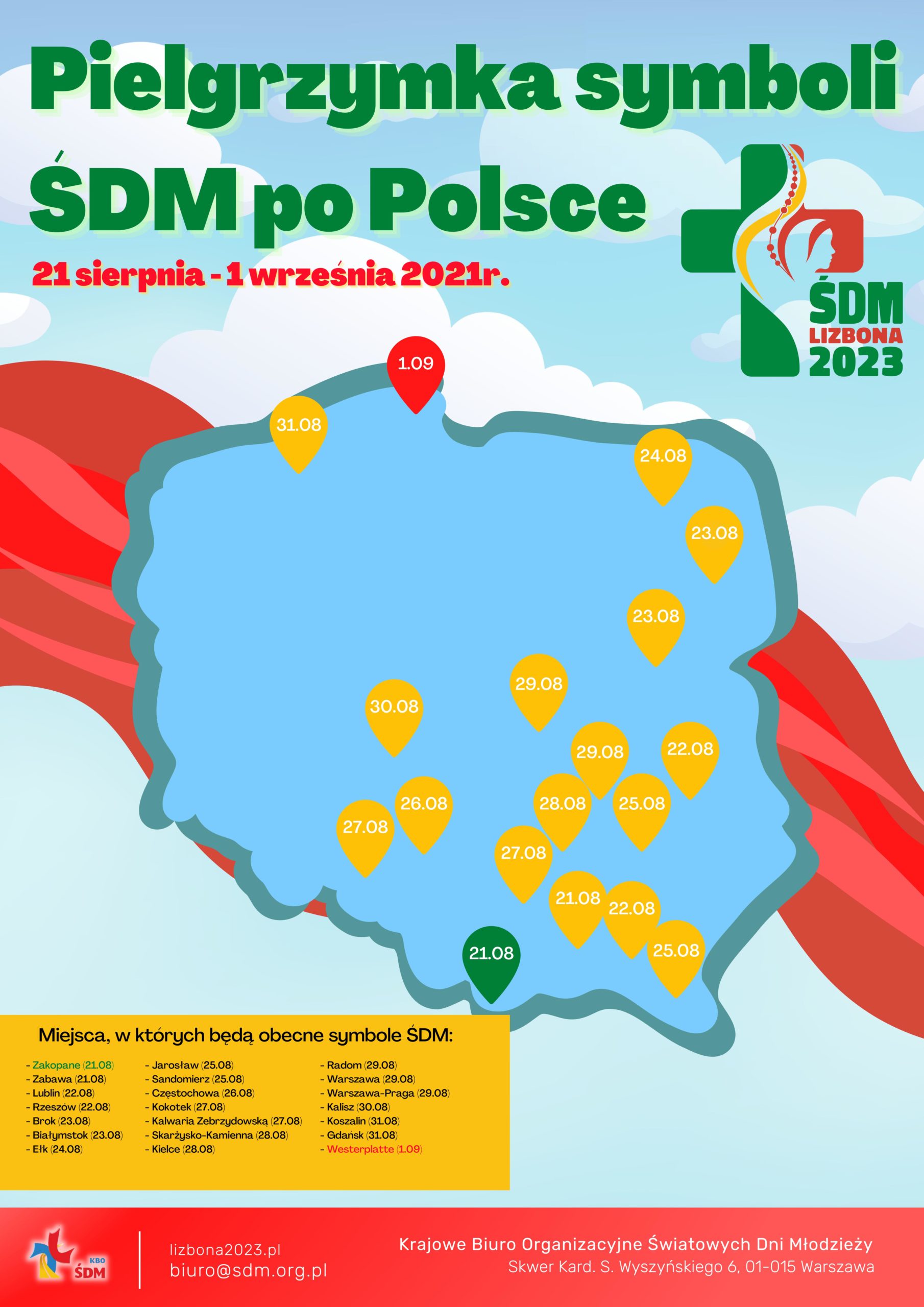 Read more about the article Pielgrzymka symboli ŚDM po Polsce