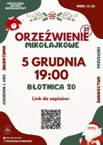 Read more about the article Koinonia Jan Chrzciciel (wspólnota z Błotnicy) zaprasza młodzież (13-25 lat) na spotkanie pod hasłem „Orzeźwienie mikołajkowe…